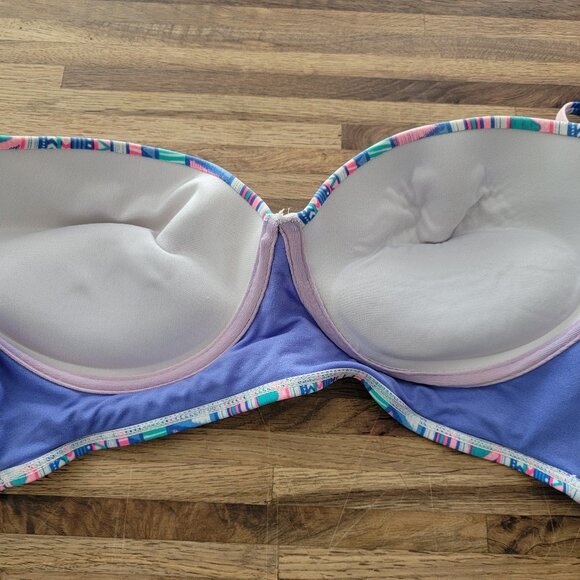 Aztec Tribal Purple/Pink Print Op Push-up Bikini Top Padded & underwire - Picture 9 of 13